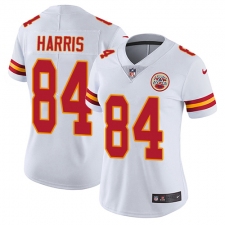 Women's Nike Kansas City Chiefs #84 Demetrius Harris Elite White NFL Jersey