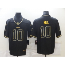 Men's Kansas City Chiefs #10 Tyreek Hill Olive Gold Nike 2020 Salute To Service Limited Jersey