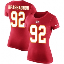 NFL Women's Nike Kansas City Chiefs #92 Tanoh Kpassagnon Red Rush Pride Name & Number T-Shirt