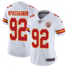 Women's Nike Kansas City Chiefs #92 Tanoh Kpassagnon White Vapor Untouchable Limited Player NFL Jersey
