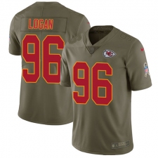 Youth Nike Kansas City Chiefs #96 Bennie Logan Limited Olive 2017 Salute to Service NFL Jersey