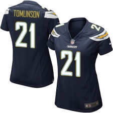 Women's Nike Los Angeles Chargers #21 LaDainian Tomlinson Game Navy Blue Team Color NFL Jersey